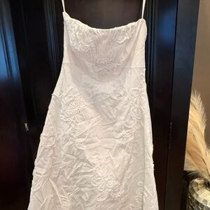 White House Black Market Elegant White Floral Dress